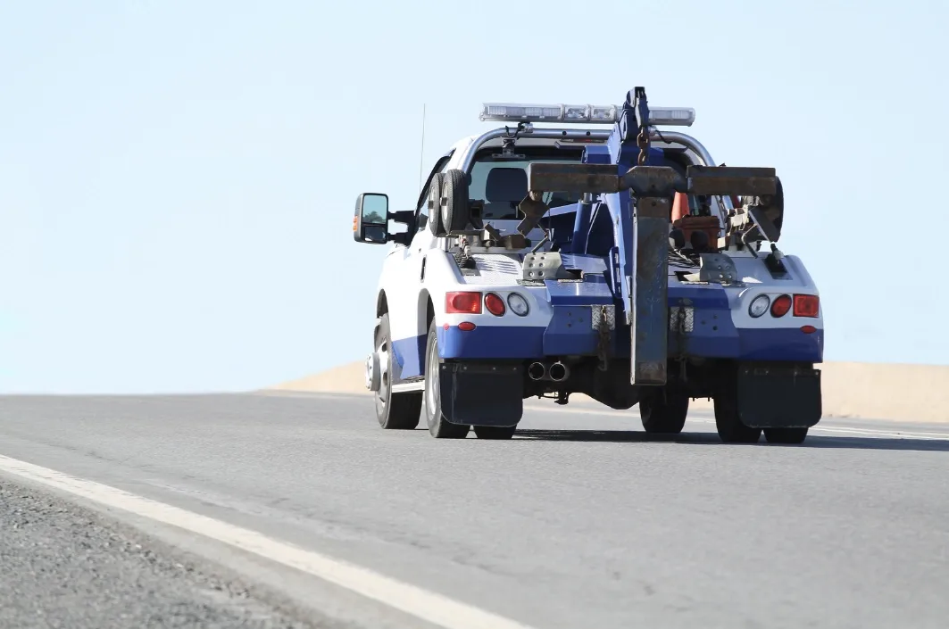 Edmonton wrecker tow truck on the roadside